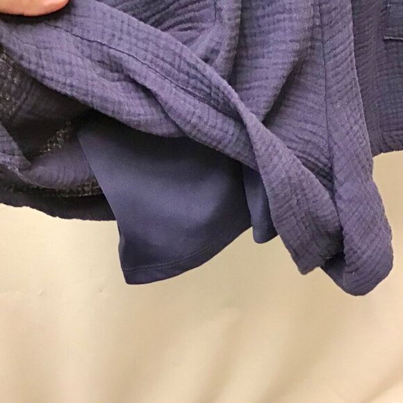 Knox Rose XXL Women’s Romper Navy Blue One Piece Gauze Shorts Top - Picture 8 of 9